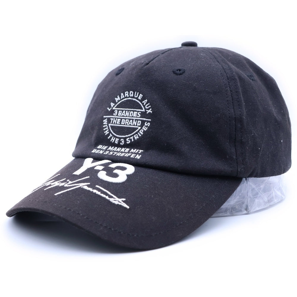 Y-3(ワイスリー) 18SS Street Cap フロントロゴ 6パネル キャップ 帽子 ブラック