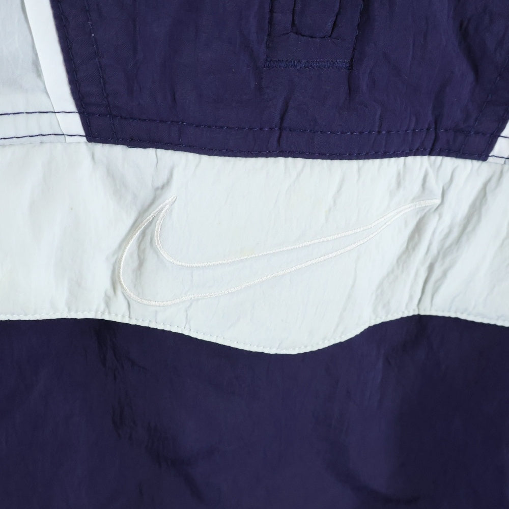 NIKE(ナイキ) Therma Fit フロントロゴ ハーフジップ ナイロンジャケット パープル