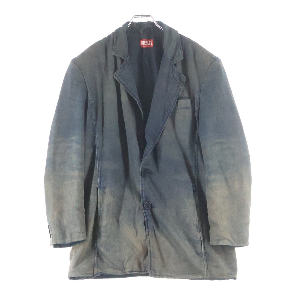DIESEL(ディーゼル) D-Reg‐S ヴィンテージ加工 デニム シングルジャケット インディゴ A18354