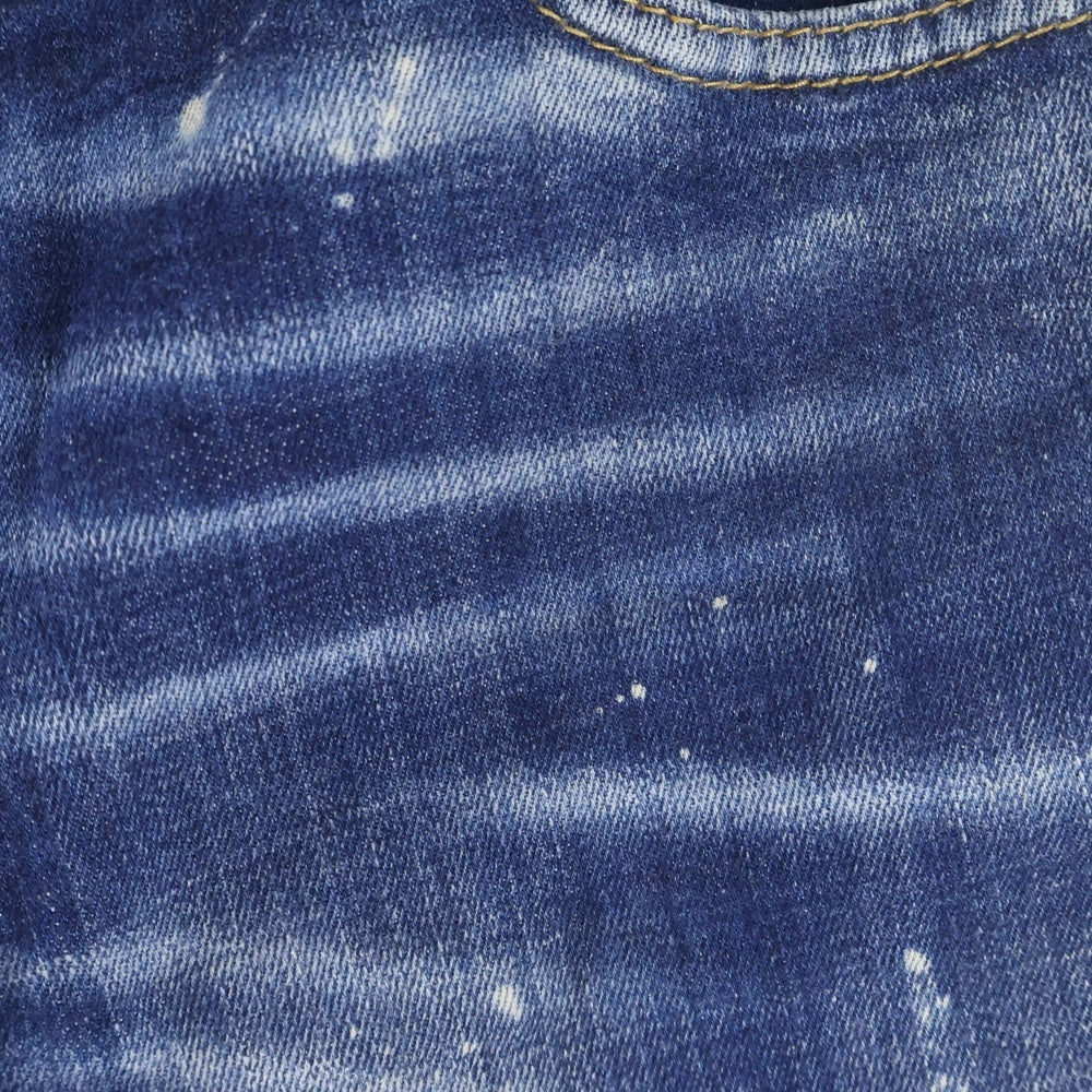 DSQUARED2(ディースクエアード) ボタンフライジーンズ ダメージデニムスキニーパンツ インディゴ S74LB1163