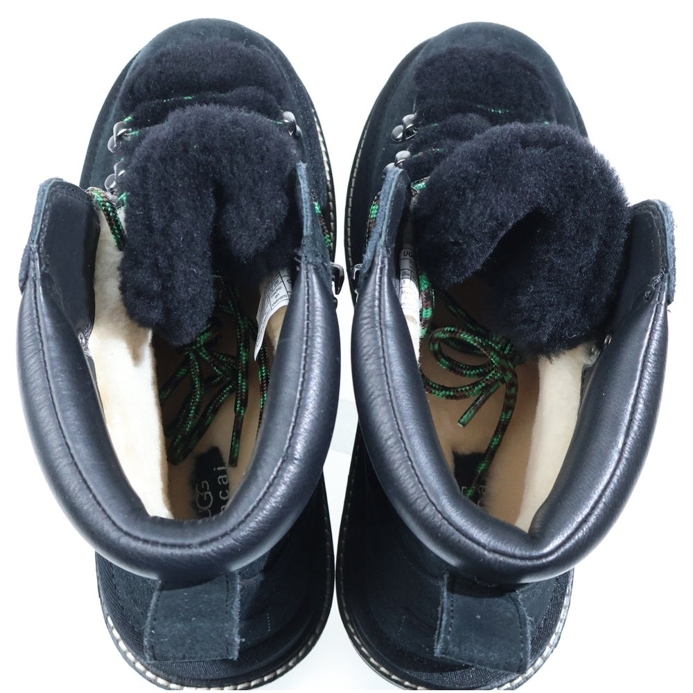 UGG(アグ) ×sacai Lace-up Boots サカイ レースアップ ボア ブーツ ブラック 1178390