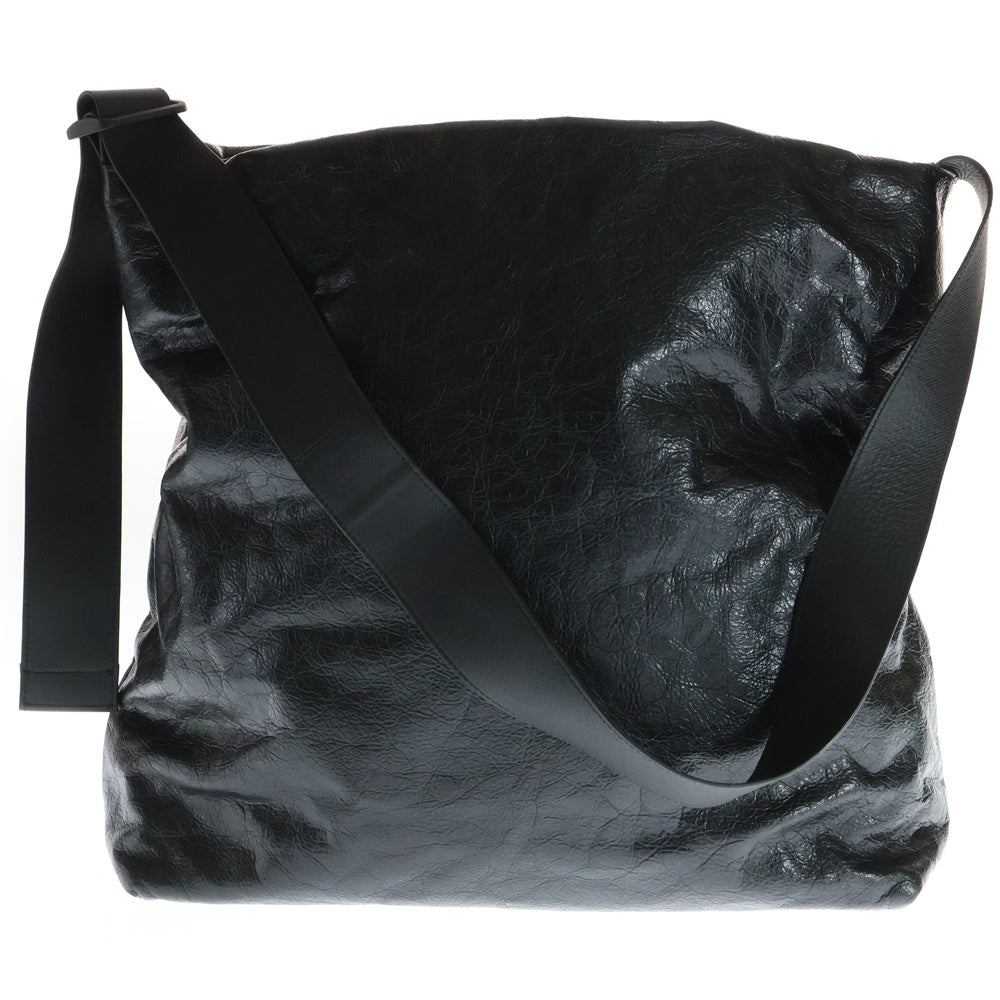 BALENCIAGA(バレンシアガ) MONACO モナコ ミディアム プレート付き クロスショルダーバッグ レザー ブラック 801660 レディース