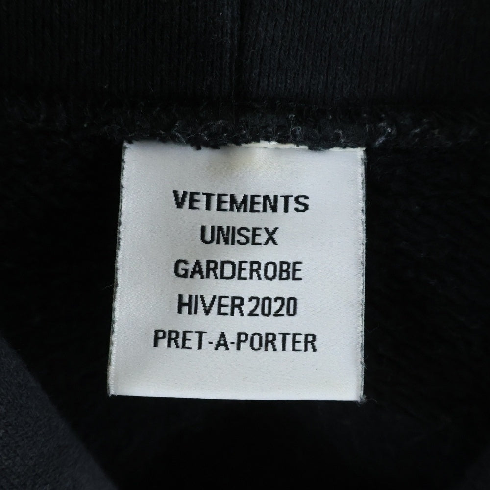VETEMENTS(ヴェトモン) 19AW Overpriced Birthday Hoodie オーバープライス バースデイフーディ プルオーバーパーカー ブラック UAH20TR745
