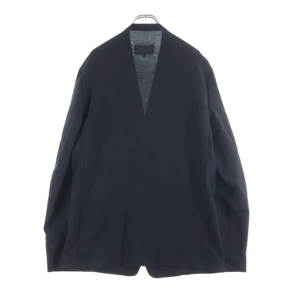 Maison Margiela(メゾンマルジェラ) ノーカラー テーラードジャケット ボタンレス ブラック S50BN0447 S44330