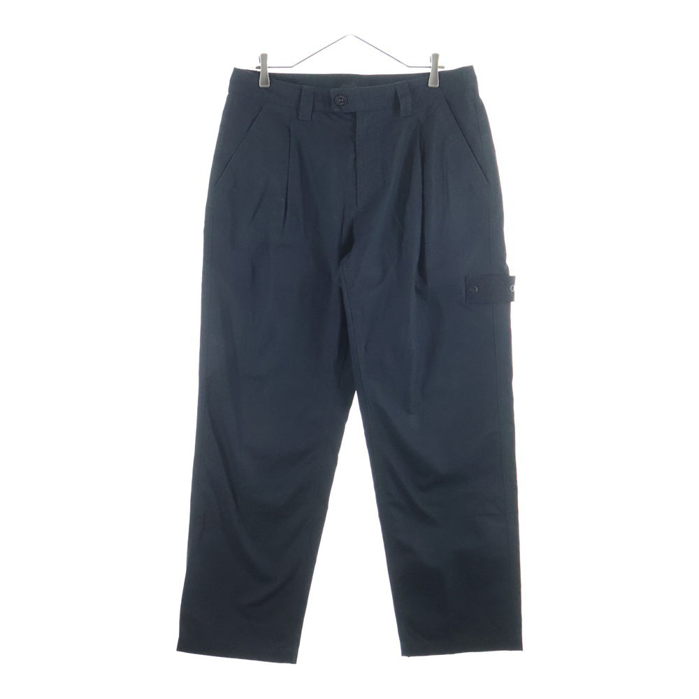 STONE ISLAND(ストーンアイランド) Ghost Ventile Pleated Pant ゴースト ストレートパンツ ブラック 8115312F1