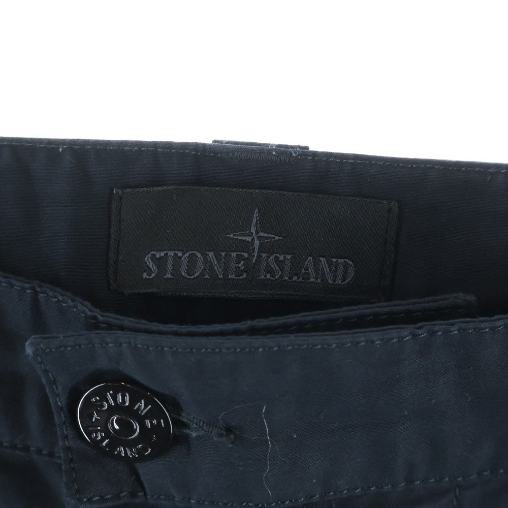 STONE ISLAND(ストーンアイランド) Ghost Ventile Pleated Pant ゴースト ストレートパンツ ブラック 8115312F1