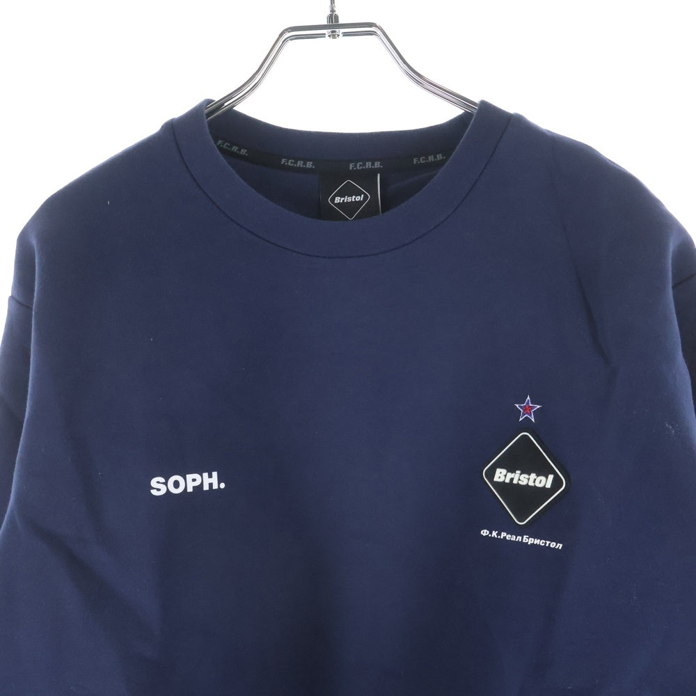 F.C.R.B./F.C.Real Bristol/FCRB(エフシーアールビー/エフシーレアルブリストル) 18AW FCRB SWEAT CREW NECK TOP カモ柄 クルーネック スウェットトレーナー ネイビー