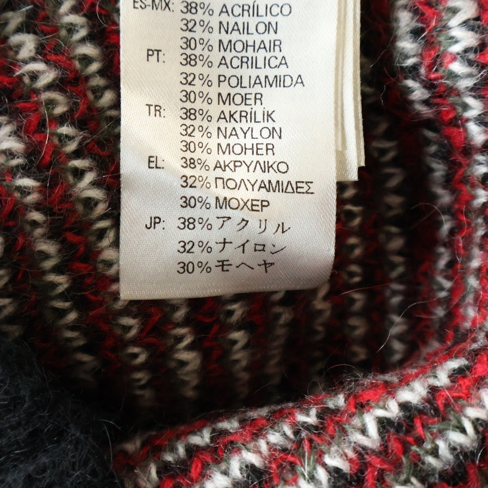 DIESEL(ディーゼル) モヘヤ チェック柄 ニット セーター ブラック