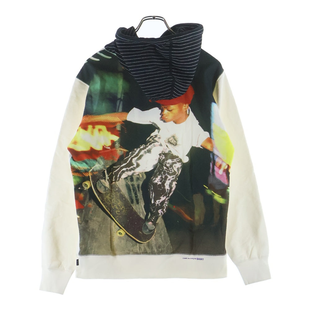SUPREME(シュプリーム) 14SS×COMME des GARCONS SHIRT Box Logo Pullover Hoodie コムデギャルソン シャツ ボックスロゴ スウェット プルオーバーパーカー ホワイト/ブラック