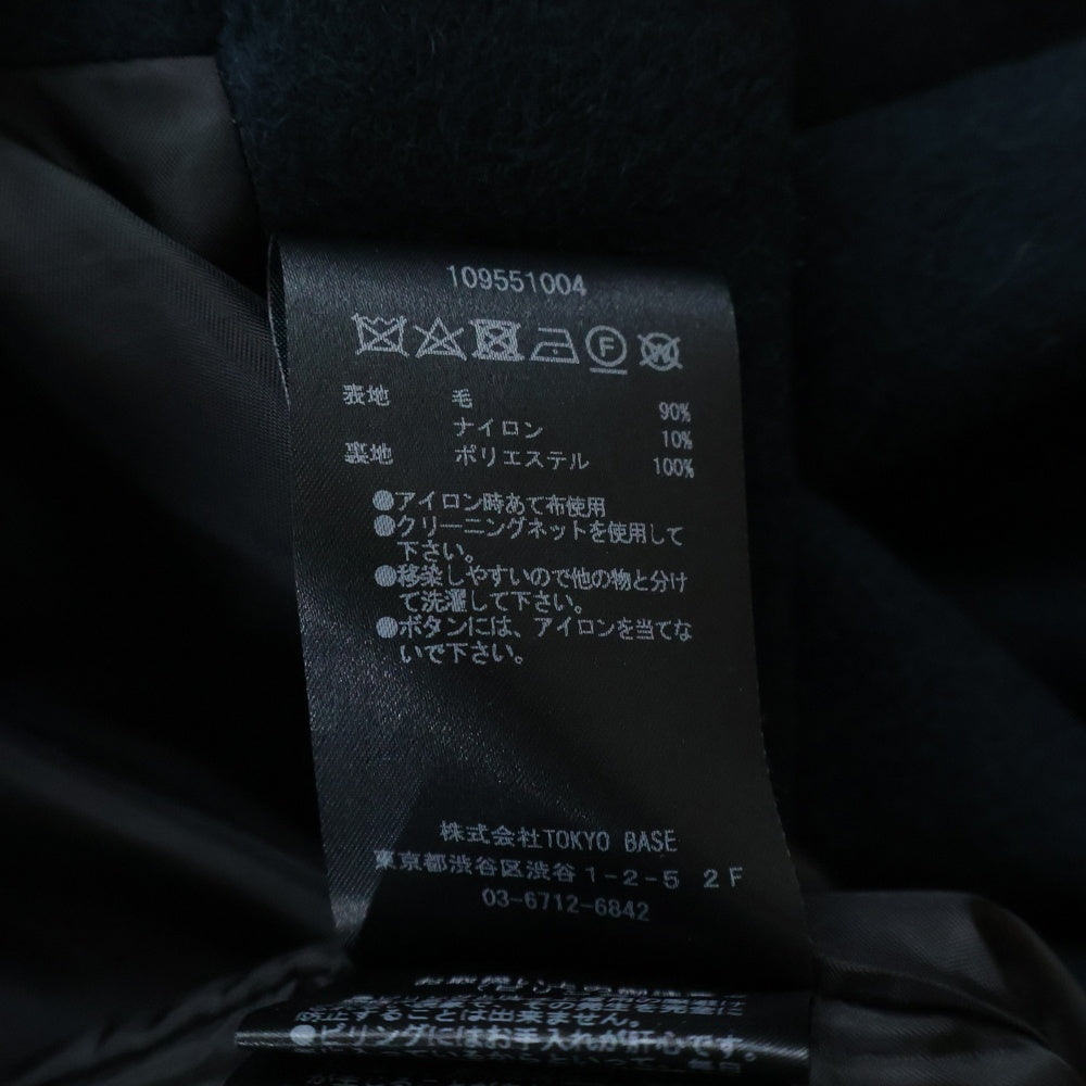 STUDIOUS(ステュディオス) 19AW 2B チェスター ロングコート ネイビー 109551004