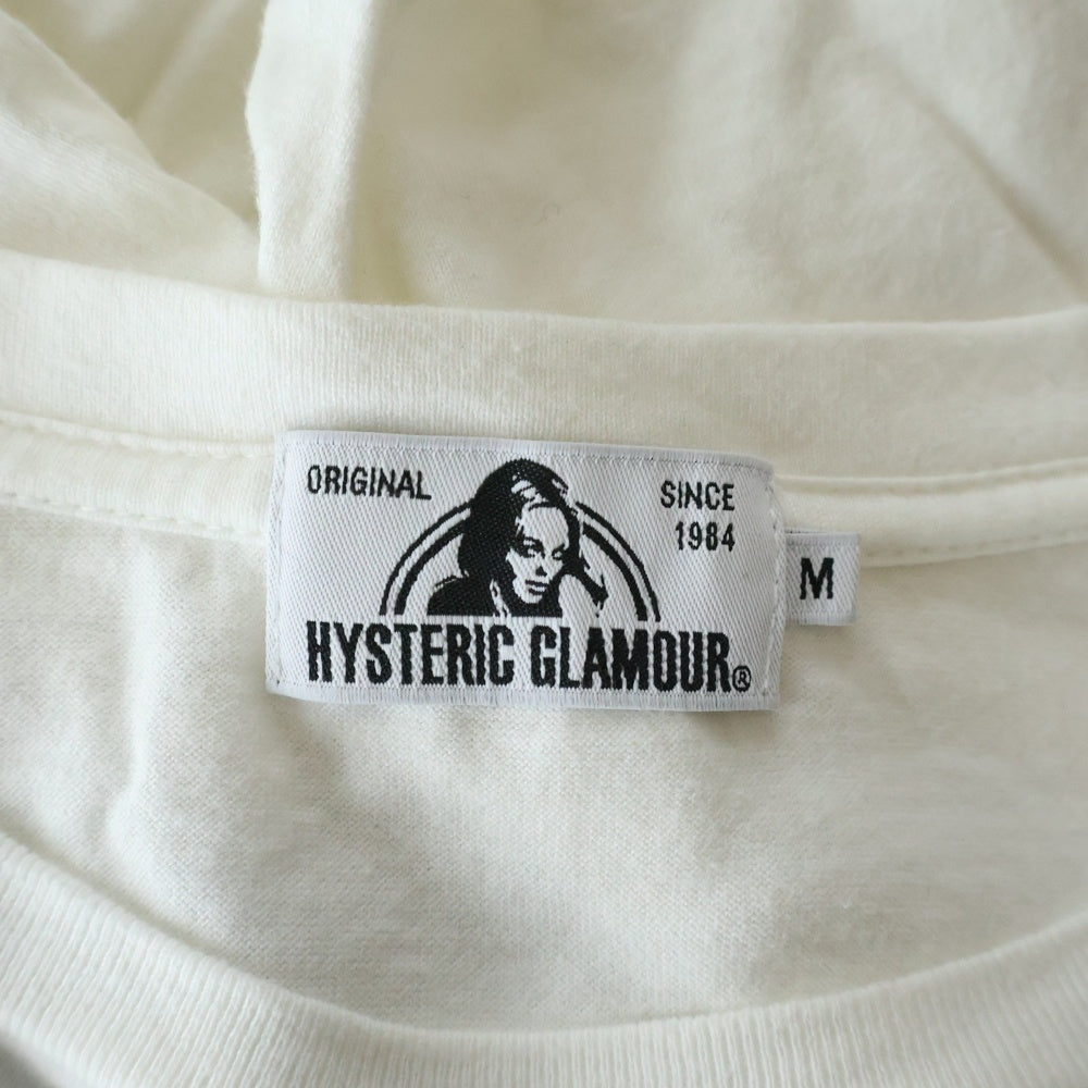 HYSTERIC GLAMOUR(ヒステリックグラマー) フロントロゴ リッププリント 半袖Tシャツ カットソー ホワイト 02182CT34