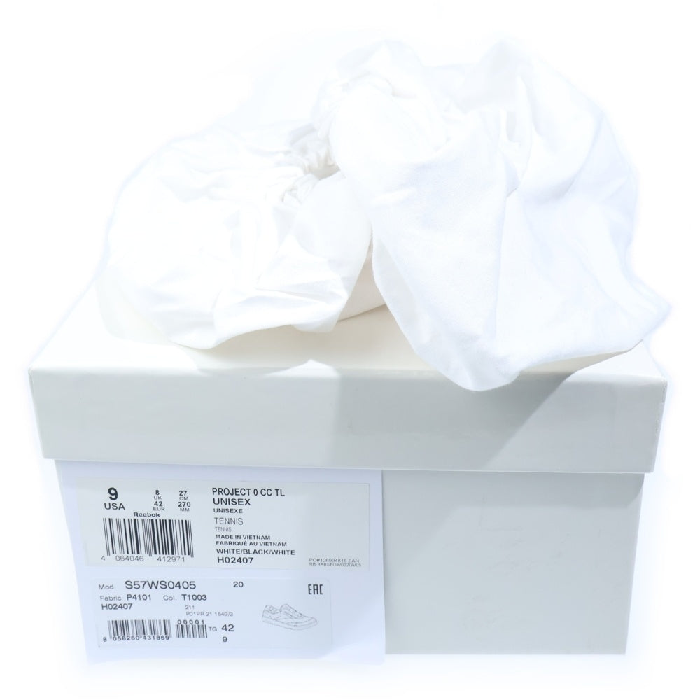 Maison Margiela(メゾンマルジェラ) ×Reebok Project 0 CC TL S57WS0405 リーボック レザー ローカットスニーカー ホワイト US9・27cm