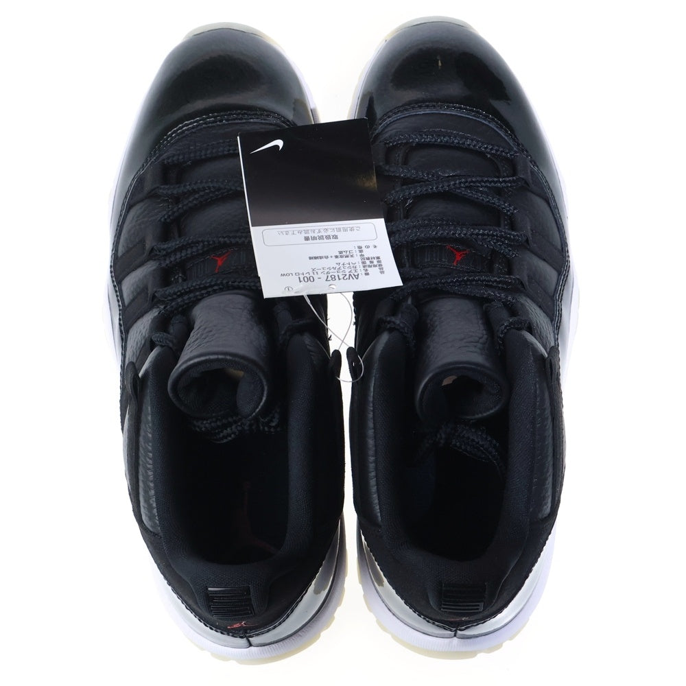 NIKE(ナイキ) AIR JORDAN11 RETRO LOW 72-10 AV2187-001 エアジョーダン11 ローカットスニーカー ブラック/ホワイト US9/27cm