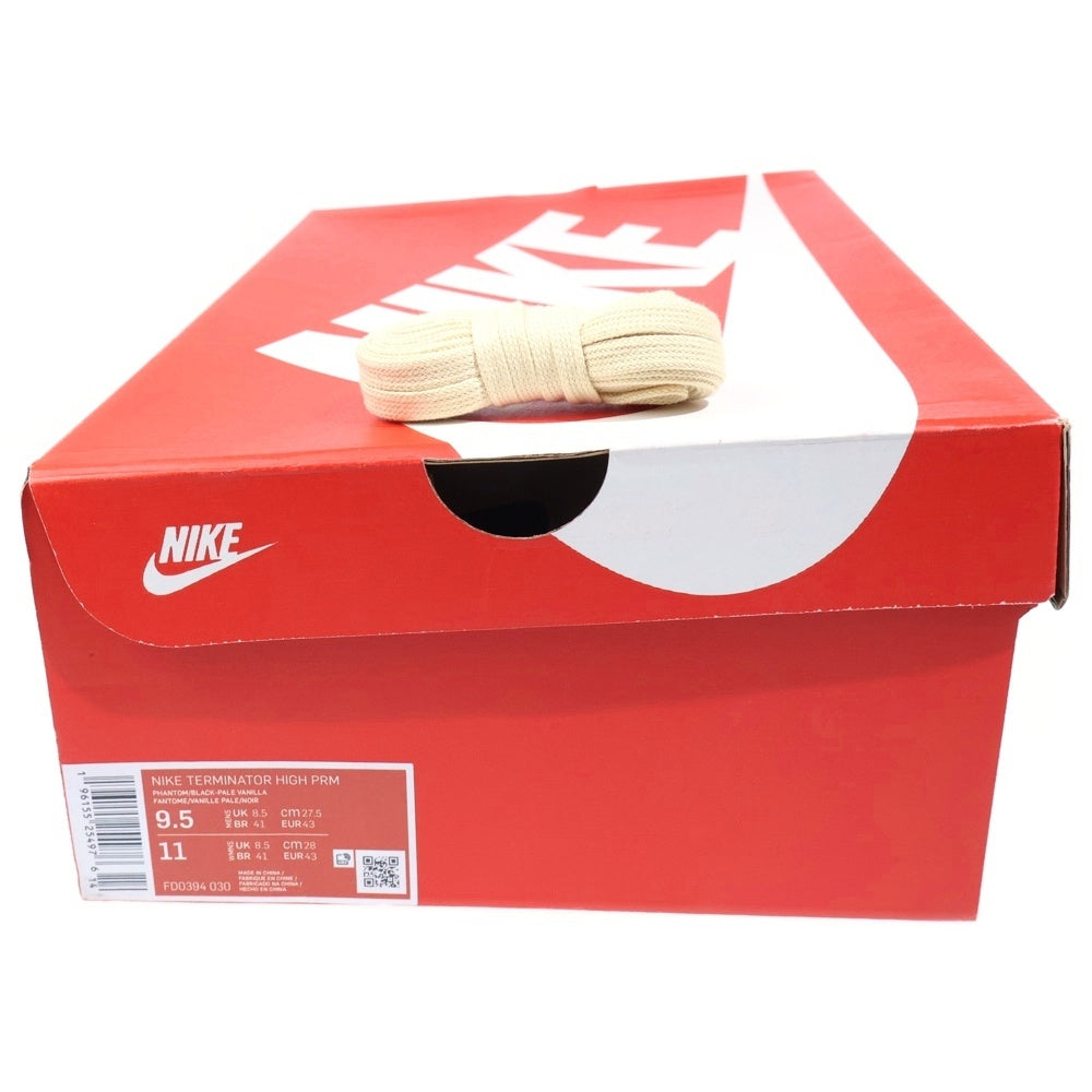 NIKE(ナイキ) ERMINATOR HIGH BLACK AND PHANTOM FD0394-030 ターミネーター ハイカットスニーカー ブラック/ホワイト US9.5/27.5cm