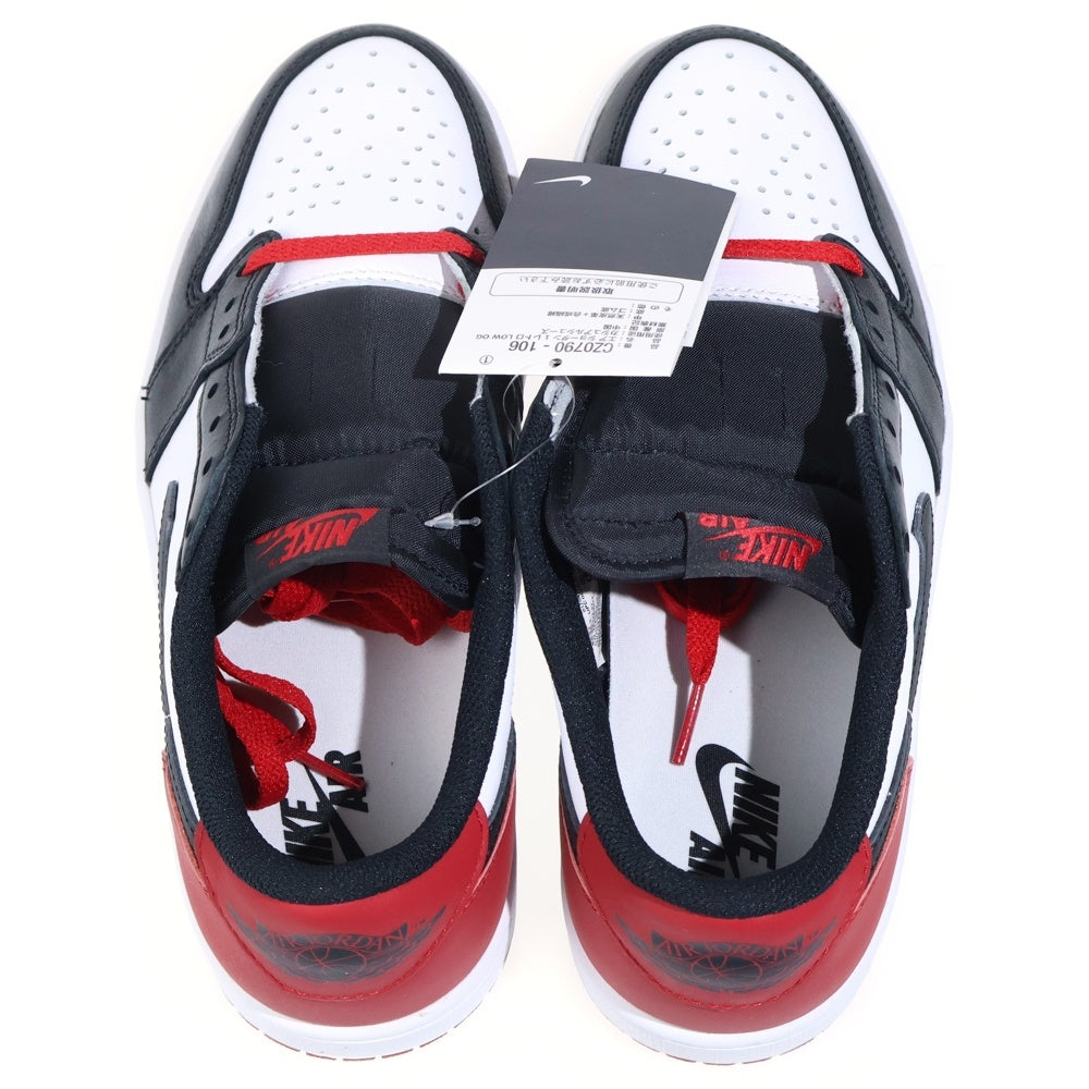 NIKE(ナイキ) AIR JORDAN 1 RETRO LOW OG BLACK TOE CZ0790-106 エアジョーダン1レトロロー ブラックトゥ ローカットスニーカー ブラック/ホワイト/レッド US8.5/26.5cm
