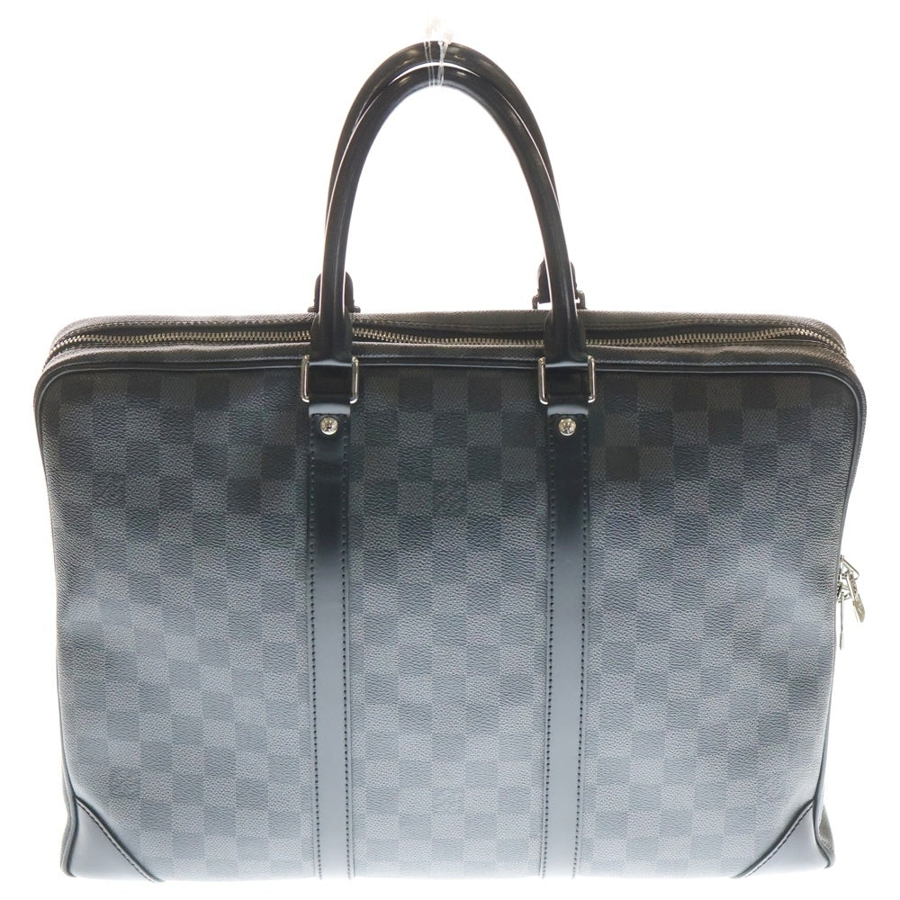 LOUIS VUITTON(ルイヴィトン) ダミエ・グラフィット ポルト ドキュマン・ヴォワヤージュ ビジネスバッグ ショルダーバッグ ブラック N41125