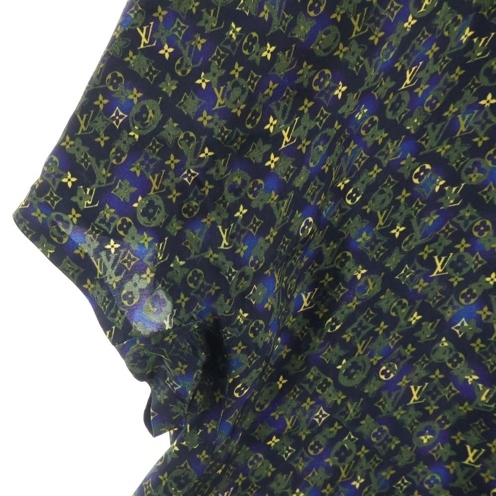 LOUIS VUITTON(ルイヴィトン) 10AW モノグラム 総柄デザイン シルク ブラウス レディース マルチカラー RW102W WRBL03VA5