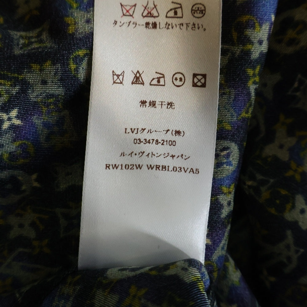 LOUIS VUITTON(ルイヴィトン) 10AW モノグラム 総柄デザイン シルク ブラウス レディース マルチカラー RW102W WRBL03VA5