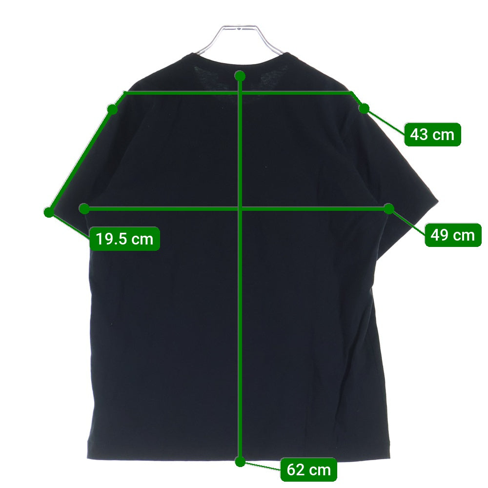 BLACK COMME des GARCONS(ブラックコムデギャルソン) FLIP PAGWSKI プリントロゴ 半袖Tシャツ カットソー 綿天竺 ブラック 1M-T503