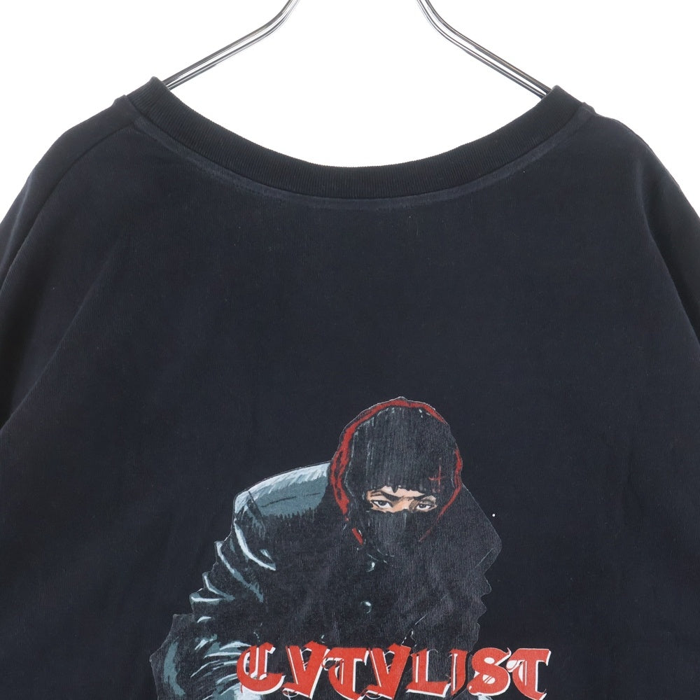 cvtvlist(カタリスト) CTLS Buskets Longsleeve Tee バスケット 刺繍デザインバックプリント クルーネックロングスリーブ長袖Tシャツカットソー ブラック