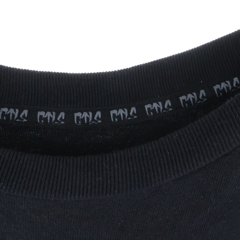 cvtvlist(カタリスト) CTLS Buskets Longsleeve Tee バスケット 刺繍デザインバックプリント クルーネックロングスリーブ長袖Tシャツカットソー ブラック