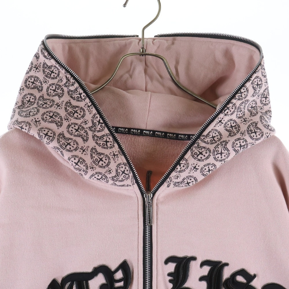 cvtvlist(カタリスト) 23AW ロゴジップアップフーディー 刺繍 パーカー ピンク 2301110301