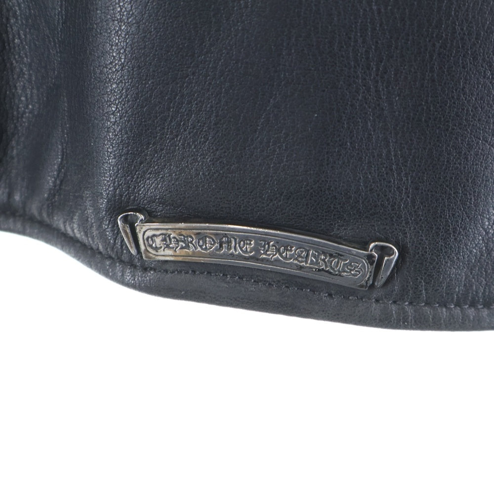 CHROME HEARTS(クロムハーツ) BASIC MOTO ベーシックモト フィリグリークロス スター ダガージップライダースレザージャケット ライダースジャケット ブラック/シルバー