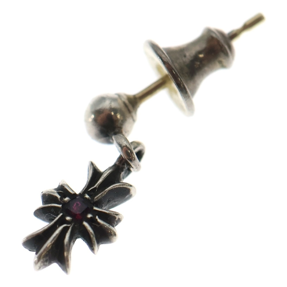 CHROME HEARTS(クロムハーツ) TNY E CH PLS 1 RBY タイニーECHプラスドロップ 1ルビー シルバーピアス