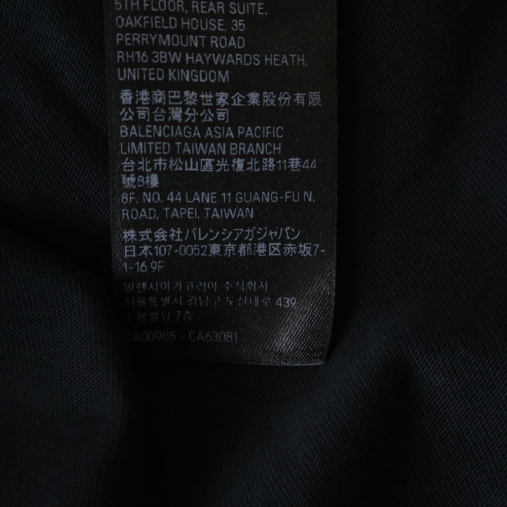 BALENCIAGA(バレンシアガ) 24AW ZL/S Double Front T-Shirts パリムーンプリント ロングスリーブ 長袖Tシャツカットソー ブラック 791613 TQVY2