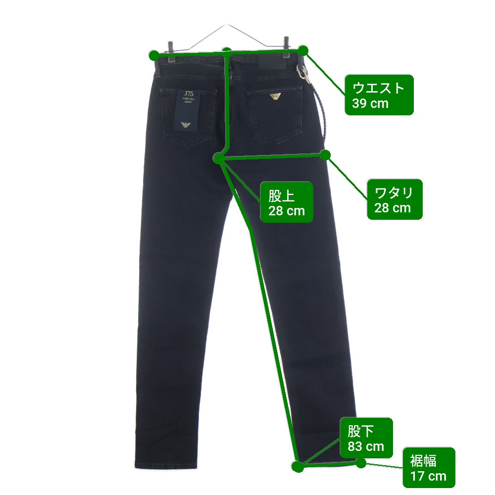 EMPORIO ARMANI(エンポリオアルマーニ) 22AW 5 Pocket Slim Fit denim Pants スリムフィットデニムパンツ ブラック 6L1J75 1DA2Z