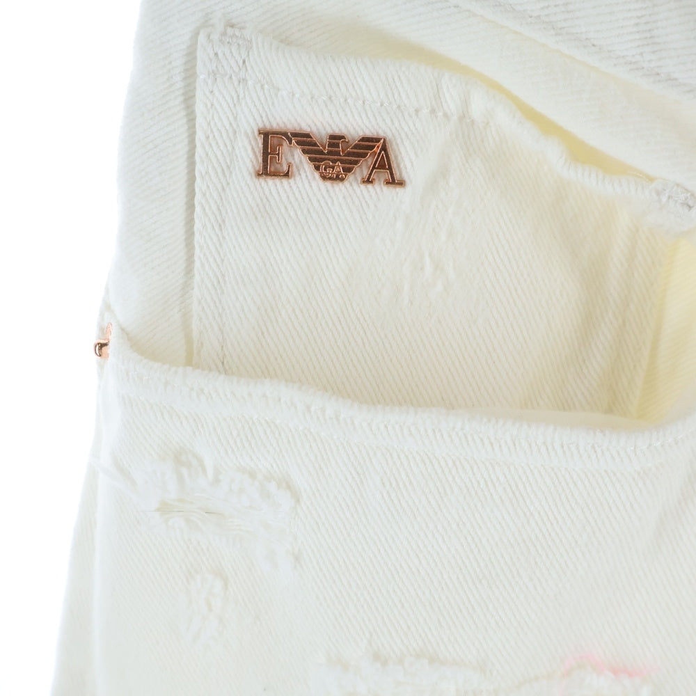 EMPORIO ARMANI(エンポリオアルマーニ) 22AW ダメージスリムフィットデニムパンツ ホワイト 6L1J75 1NMBZ