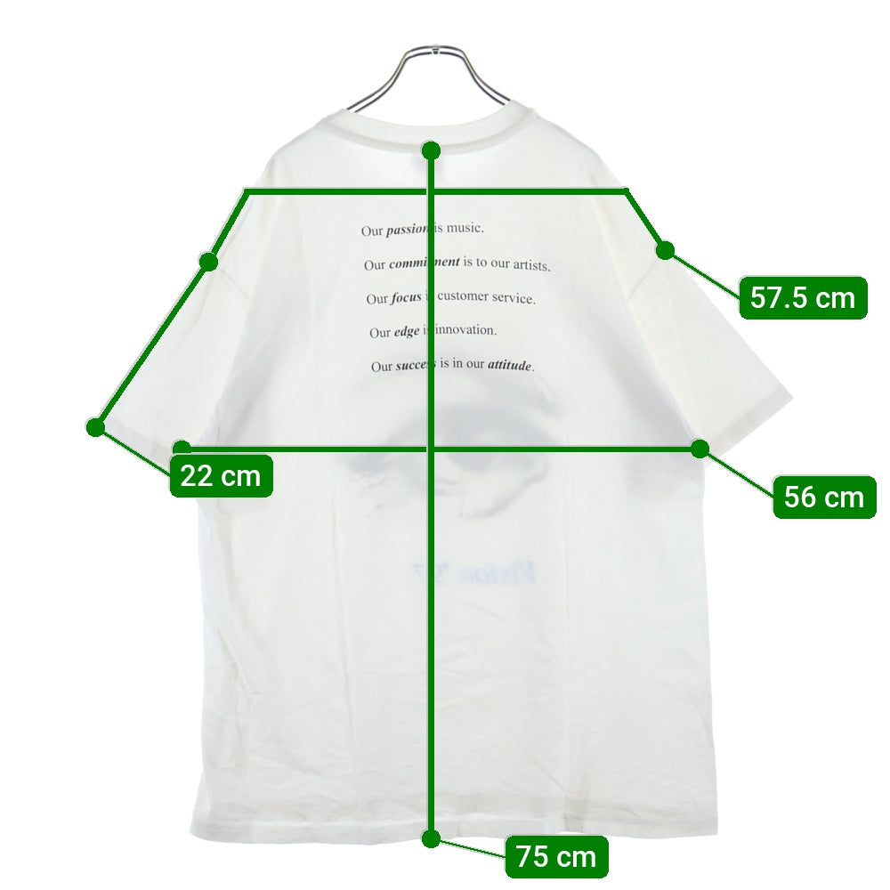 VINTAGE(ヴィンテージ) 90S SONY MUSIC Vison '97 プリント半袖Tシャツ カットソー ホワイト