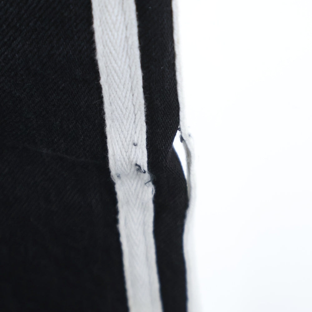 YORI SPORT(ヨリ スポーツ) dasyori 5 Stripe Denim 5ストライプデニムパンツ ダメージ加工 バギーデニムパンツ ブラック