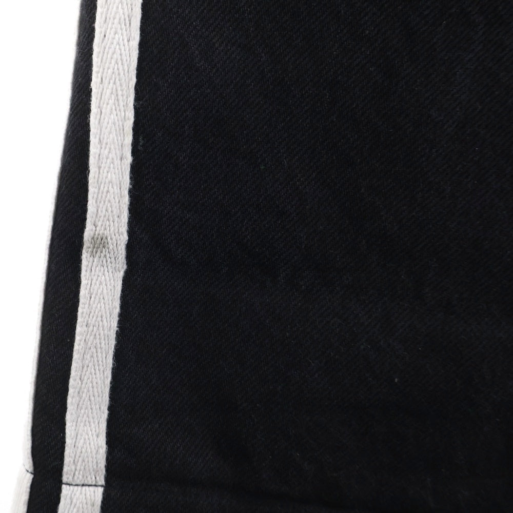 YORI SPORT(ヨリ スポーツ) dasyori 5 Stripe Denim 5ストライプデニムパンツ ダメージ加工 バギーデニムパンツ ブラック
