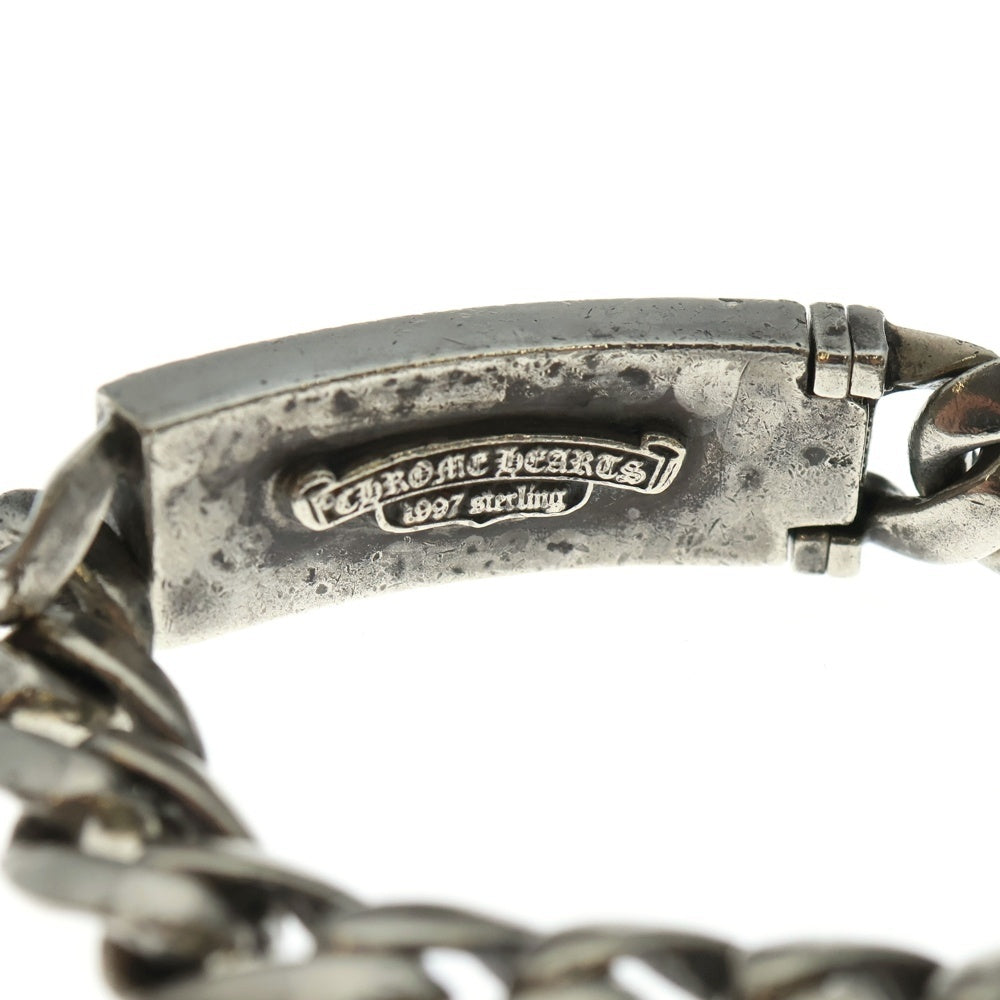 CHROME HEARTS(クロムハーツ) ID FLORAL CRS フローラルクロスIDクラシックリンク ブレスレット 13LINK シルバー BCA164