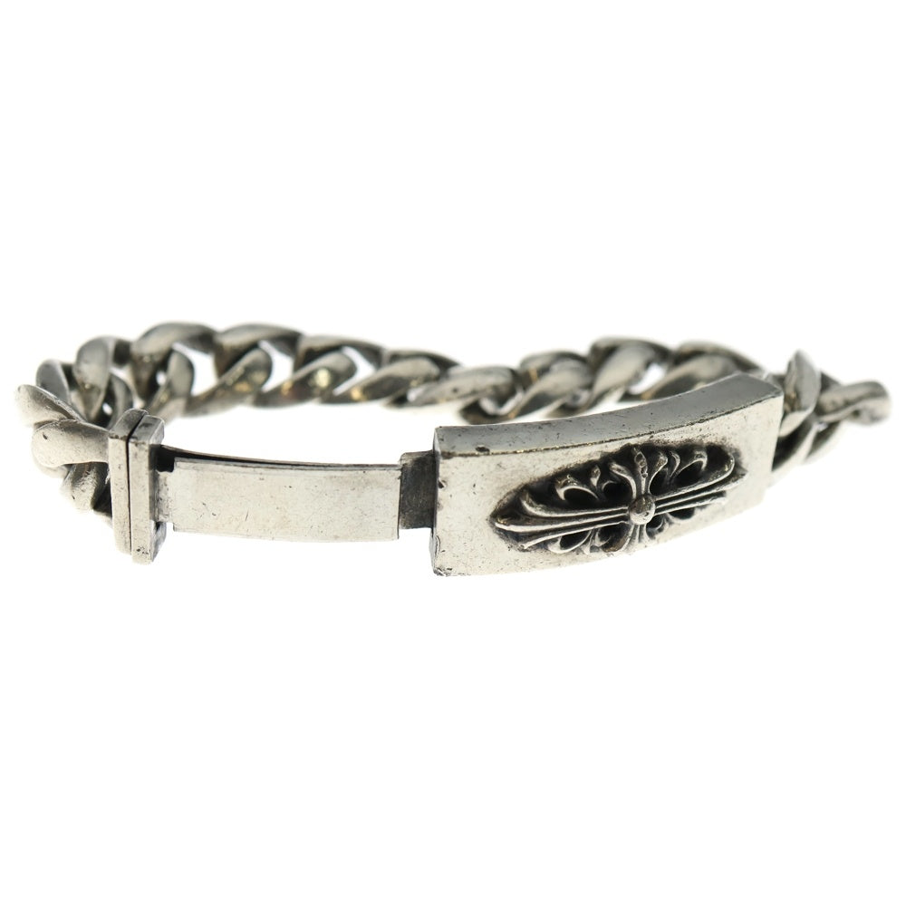 CHROME HEARTS(クロムハーツ) ID FLORAL CRS フローラルクロスIDクラシックリンク ブレスレット 13LINK シルバー BCA164