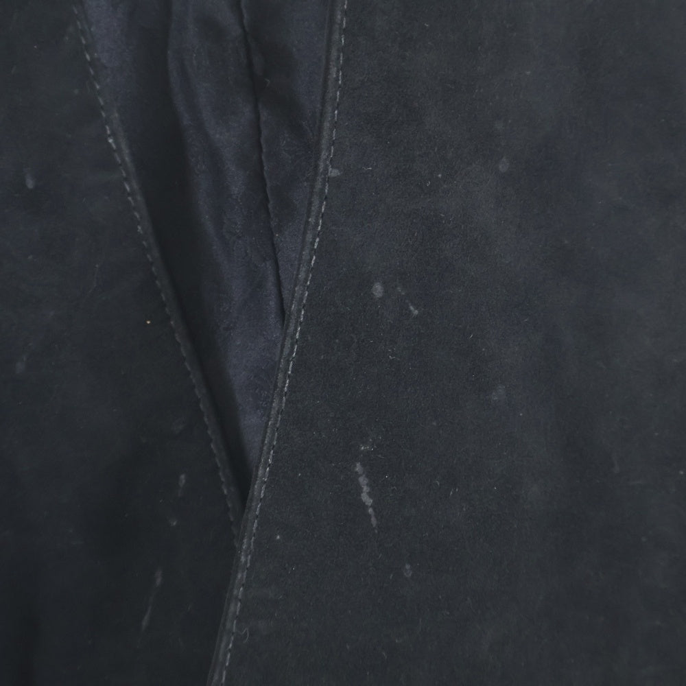 CHROME HEARTS(クロムハーツ) バックシルク切替 6Bレザーベスト ブラック