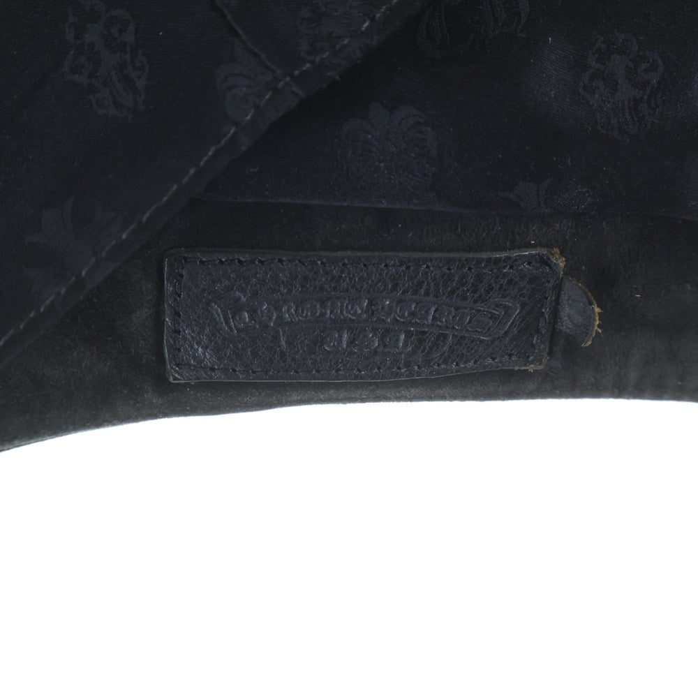 CHROME HEARTS(クロムハーツ) バックシルク切替 6Bレザーベスト ブラック