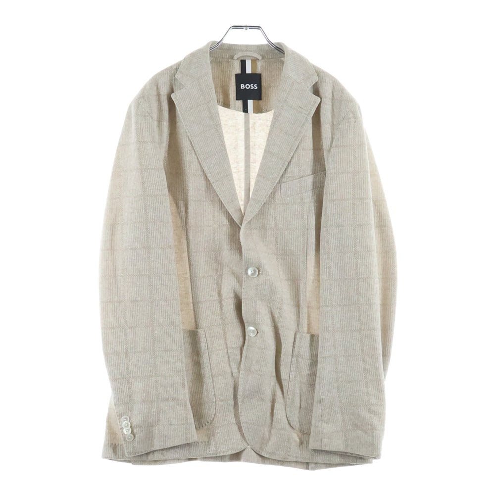 HUGO BOSS(ヒューゴボス) 2B リネンテーラードジャケット ベージュ