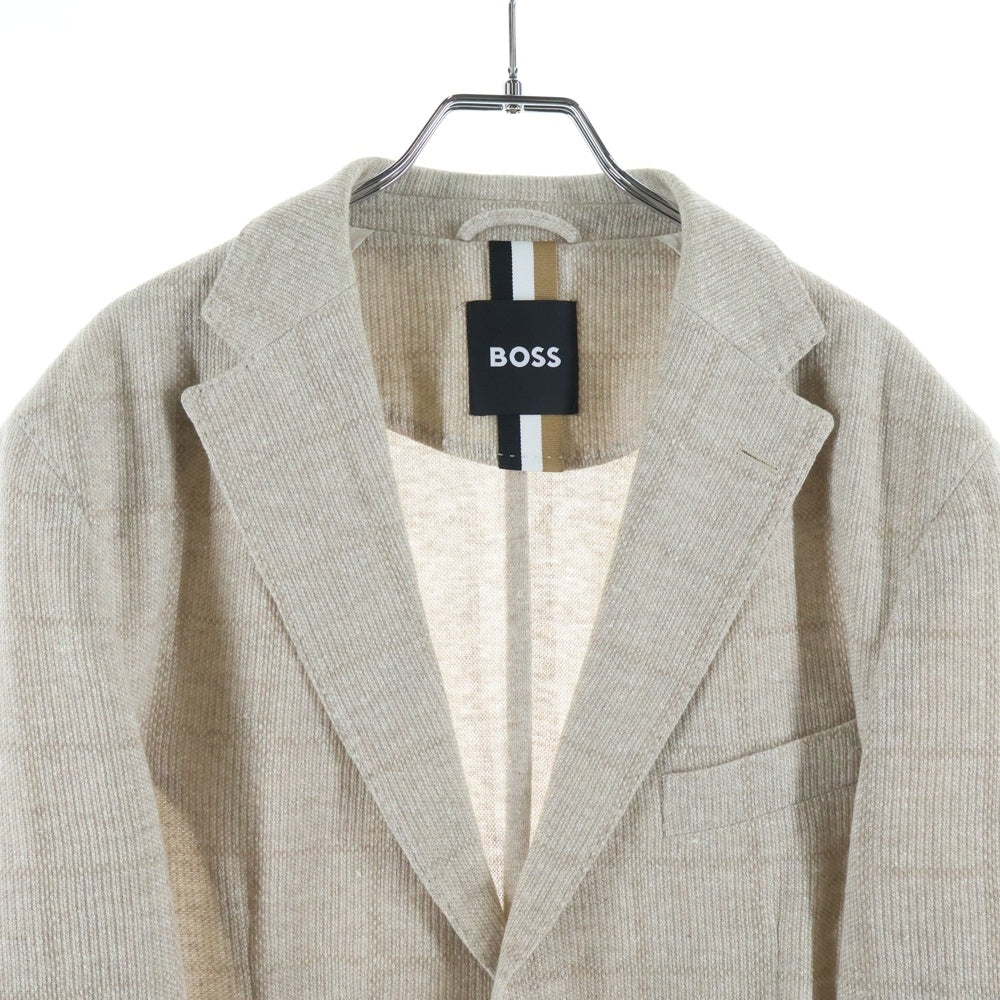HUGO BOSS(ヒューゴボス) 2B リネンテーラードジャケット ベージュ
