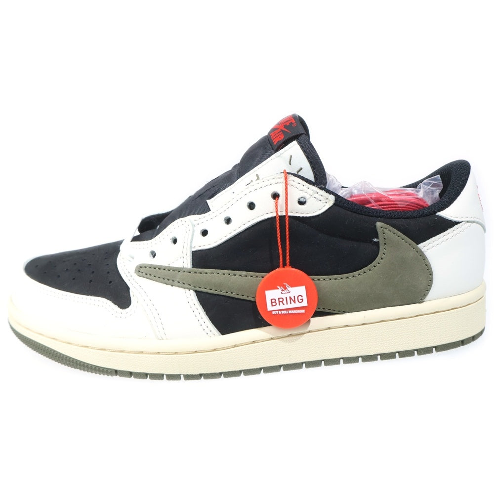 NIKE(ナイキ) ×TRAVIS SCOTT WMNS AIR JORDAN 1 LOW OG Medium Olive DZ4137-106 トラヴィススコット ウィメンズ エアジョーダン1 ミディアムオリーブ ローカットスニーカー レディース