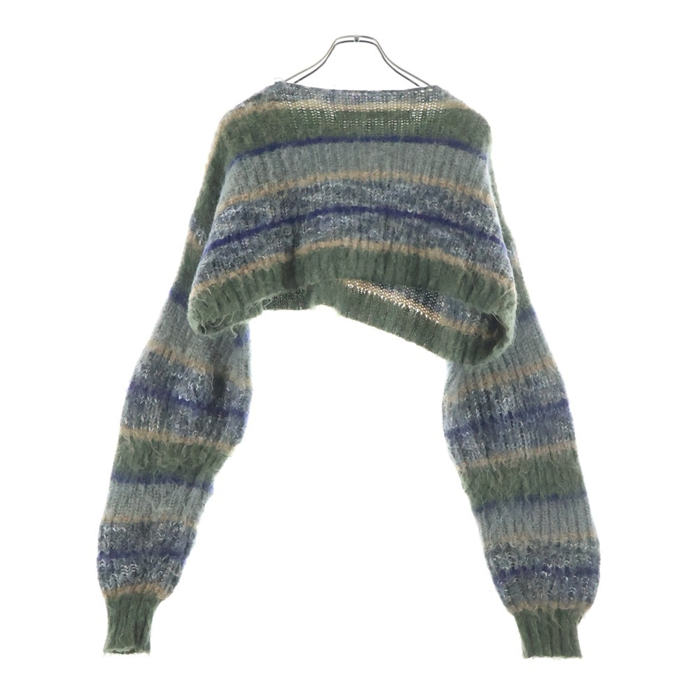 PERVERZE(パーバーズ) モヘア混合 クロップドニット セーター マルチカラー 0121030512