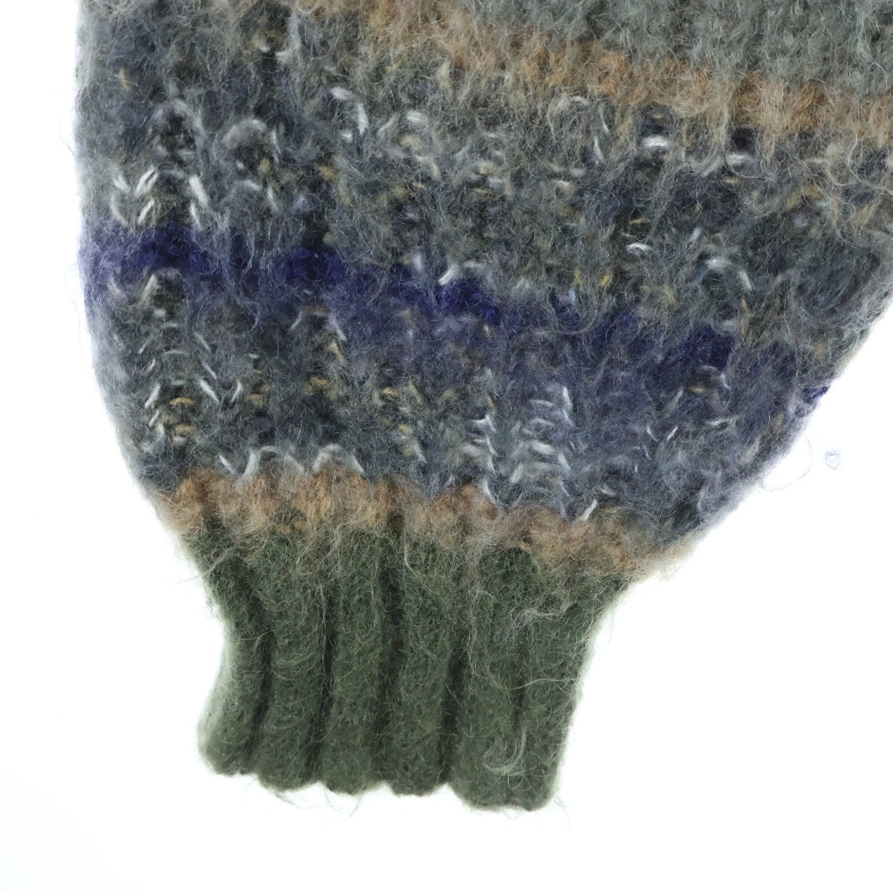 PERVERZE(パーバーズ) モヘア混合 クロップドニット セーター マルチカラー 0121030512