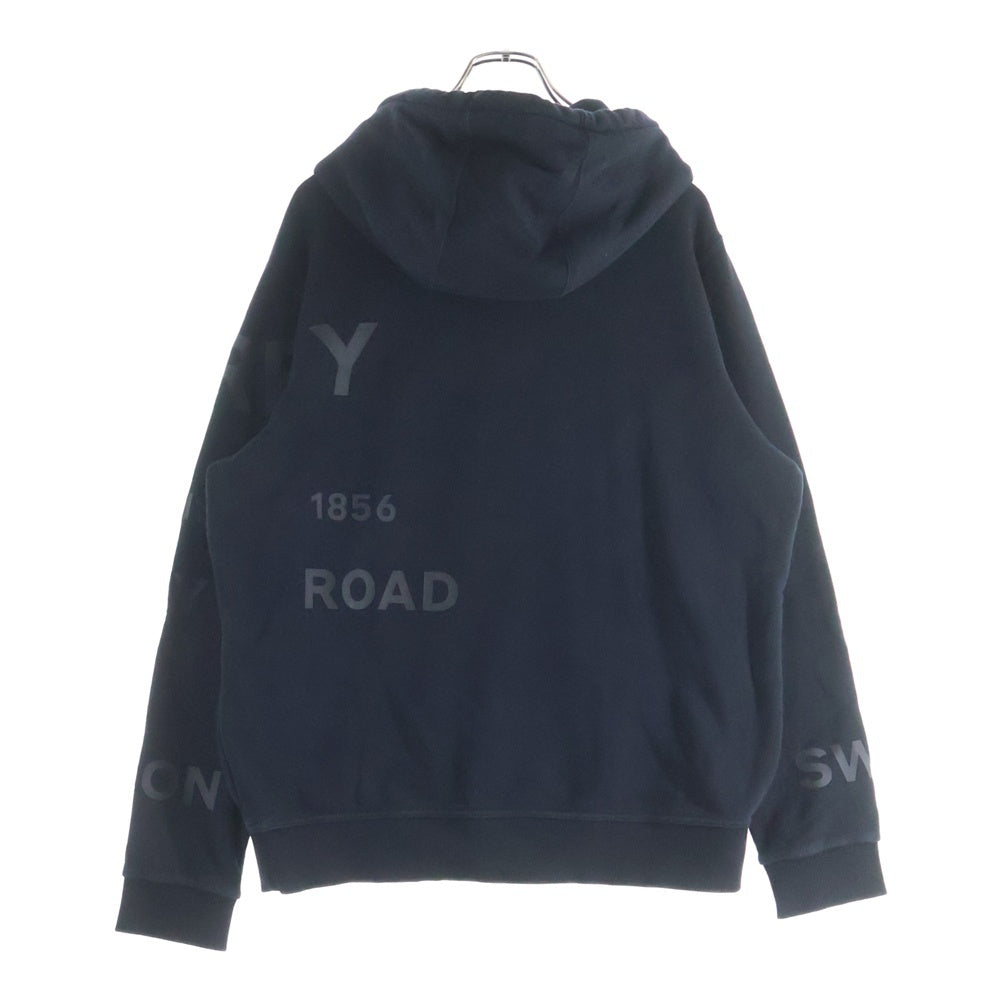 BURBERRY(バーバリー) ホースフェリー ロゴプリント フーディープルオーバーパーカー ブラック 8028539