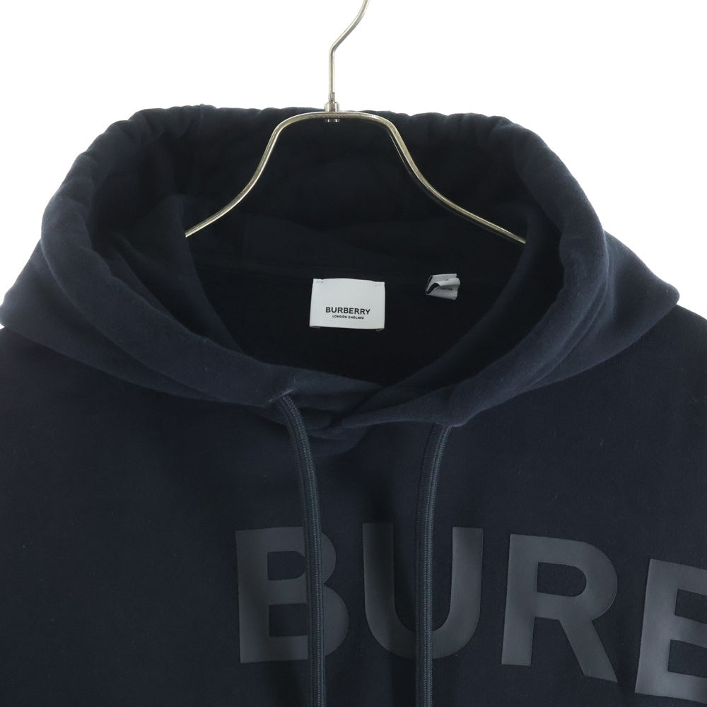 BURBERRY(バーバリー) ホースフェリー ロゴプリント フーディープルオーバーパーカー ブラック 8028539