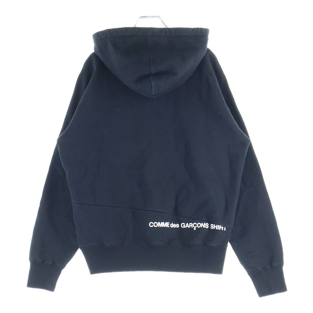 SUPREME(シュプリーム) 18AW ×COMME des GARCONS SHIRT Split Box Logo Hooded Sweatshirt コムデギャルソンシャツ スプリット ボックスロゴ スウェット プルオーバーパーカー