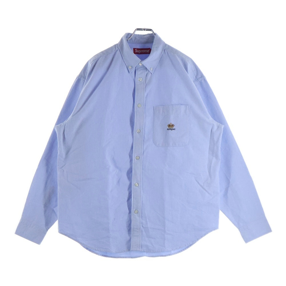 SUPREME(シュプリーム) 25AW Loose Fit Flannel Oxford Shirt ルーズフィット チェックフランネル 長袖オックスフォードシャツ ブルー