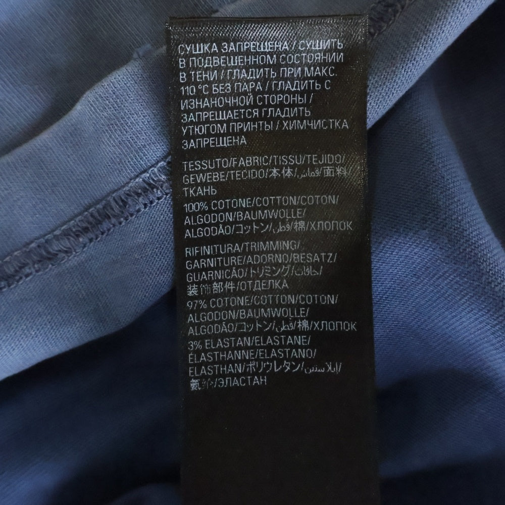 BALENCIAGA(バレンシアガ) 24SS PARIS MOON Oversized Tee ヴィンテージ加工 パリスムーン 半袖Tシャツ グランジブルー 739028 TQV01