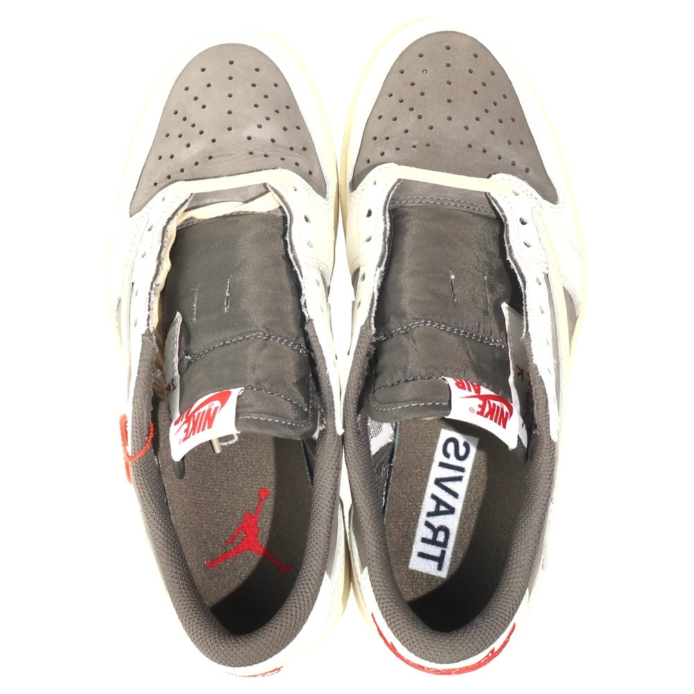 NIKE(ナイキ) ×TRAVIS SCOTT AIR JORDAN 1 LOW REVERSE MOCHA DM7866-162 トラヴィススコット エアジョーダン 1 ローカットスニーカー ブラウン/ホワイト US7.5/25.5cm