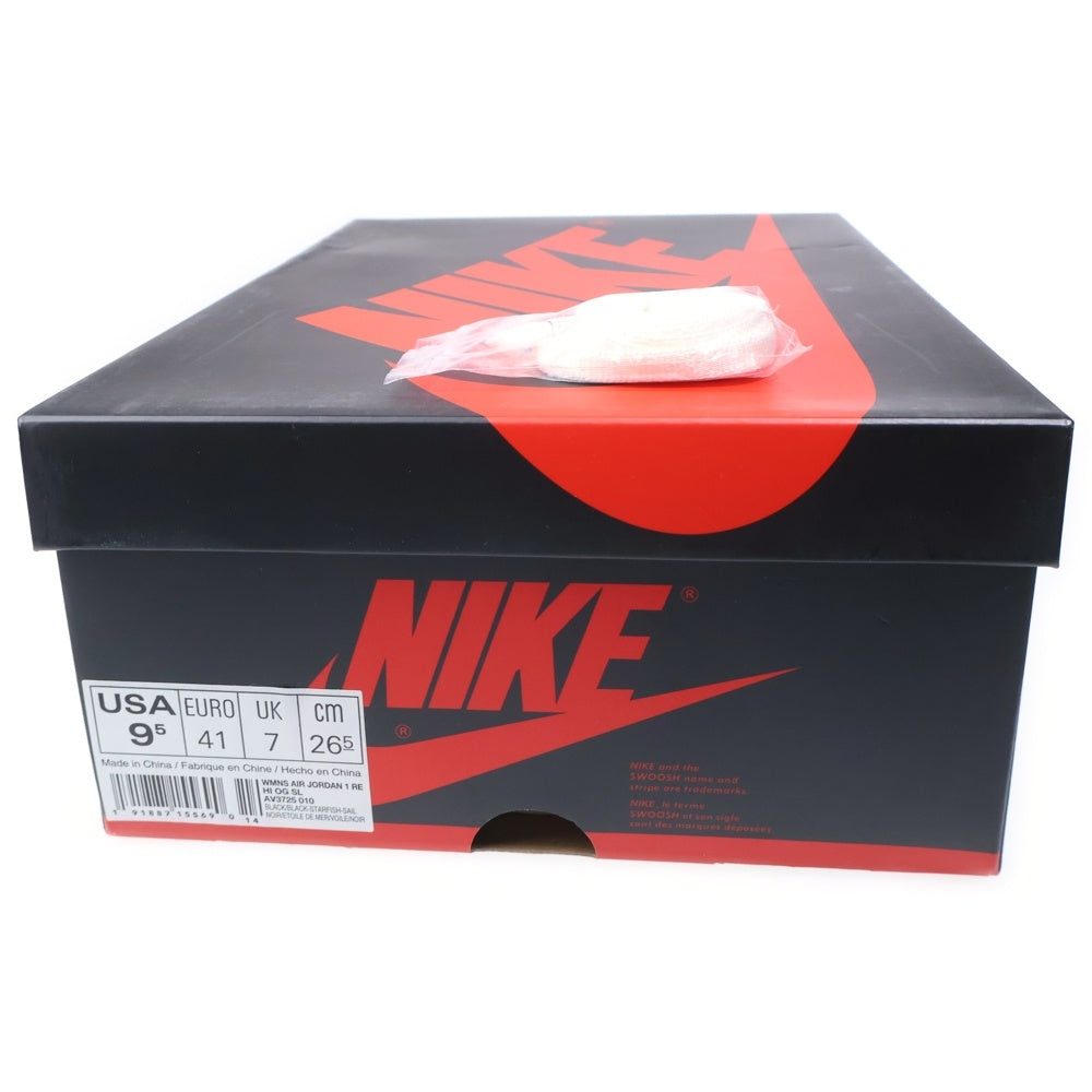 NIKE(ナイキ) WMNS AIR JORDAN 1 RE HI OG SL SATIN SHATTERED BACKBOARD AV3725-010 ウィメンズ エアジョーダン1 レトロ ハイカットスニーカー US W9.5/26.5cm レディース